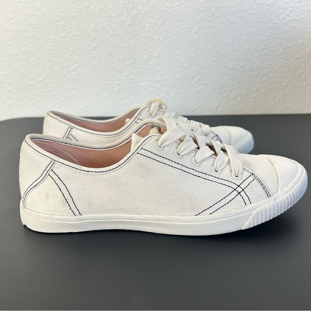 NEW KATE SPADE NY Size 6.5B TOMMI Casual White Canvas Sneakers LACE UP